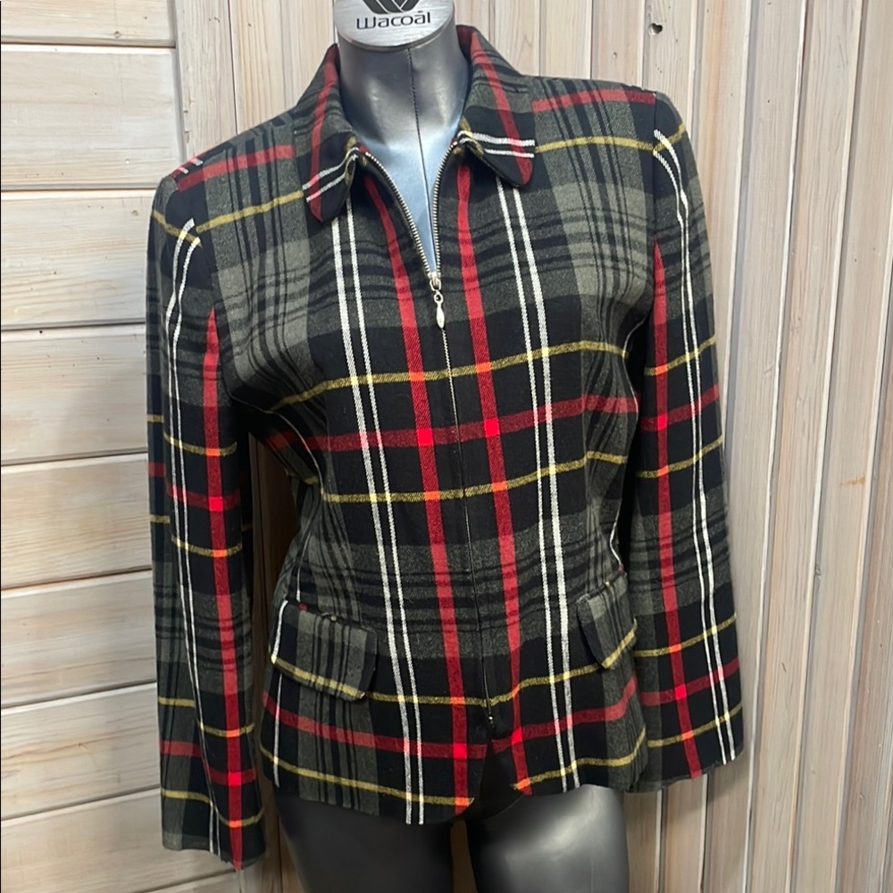 Villager Red and Black Blazer Tailored Tartan Design